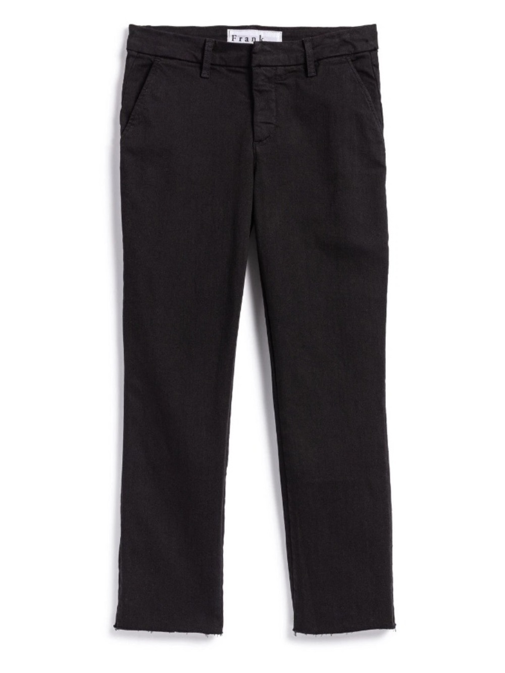 Frank & Eileen Black Wicklow Pant The Italian Chino Raw Hem Size 6